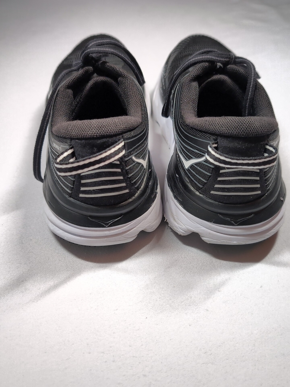 Hoka Bondi 7 Black and Gray Women's Running Sneakers Size 9 - Picture 6 of 10